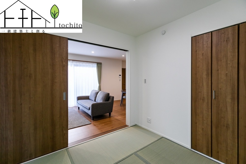 和室はライフスタイルによってリビングの延長としてお使いになることも、客間としてお使いになることもできますね。